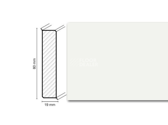 Плинтус Широкий плинтус Cubu flex life XL 80/19 5012 Белый фото 1 | FLOORDEALER